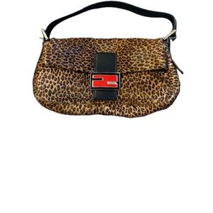 Fendi leopard baguette